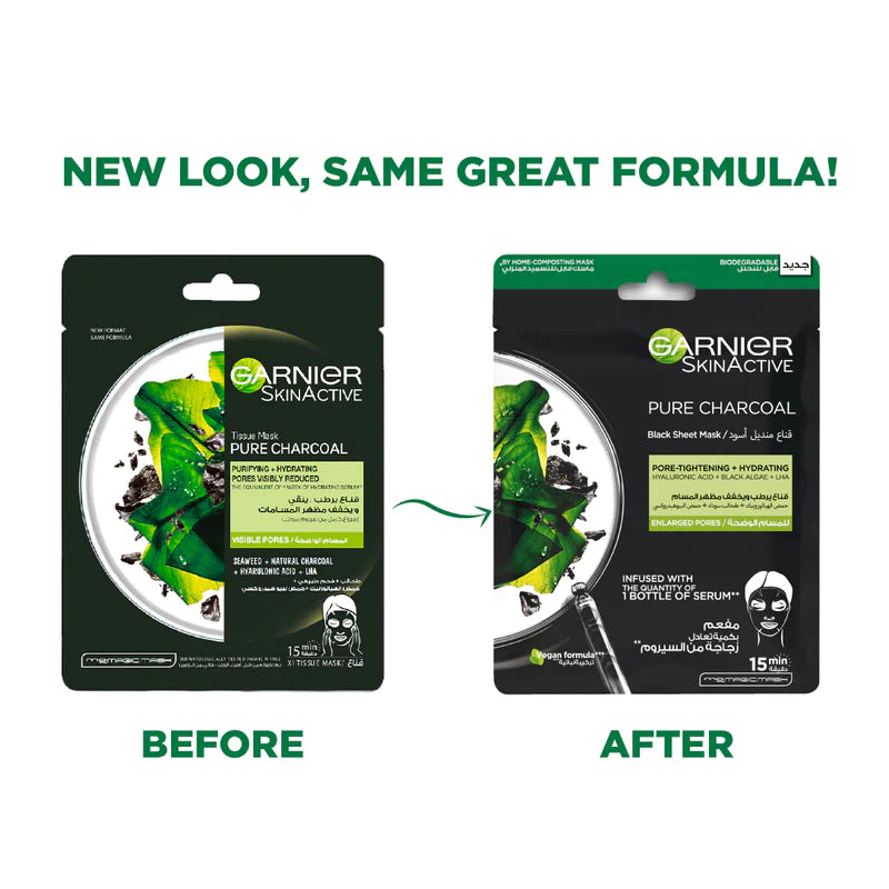 Garnier Charcoal and Algae Hydrating & Purifying Tissue Mask
