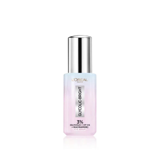 L'Oréal Paris Glycolic [3% Glycolic Acid + Vitamin CG + Niacinamide] Eye Serum For Dark circles, Brighten Eyes