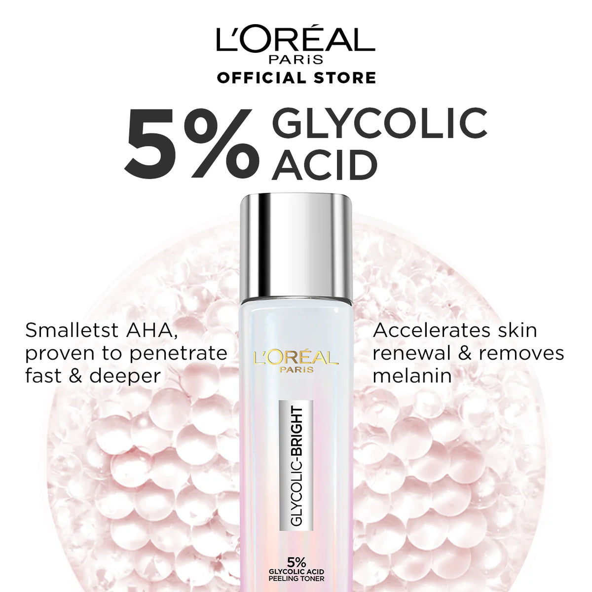 L’Oréal Paris 5% Glycolic Acid Peeling Toner for Instant Glowing Skin