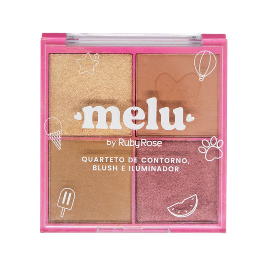 Ruby Rose Blush Illuminator Palette Melu