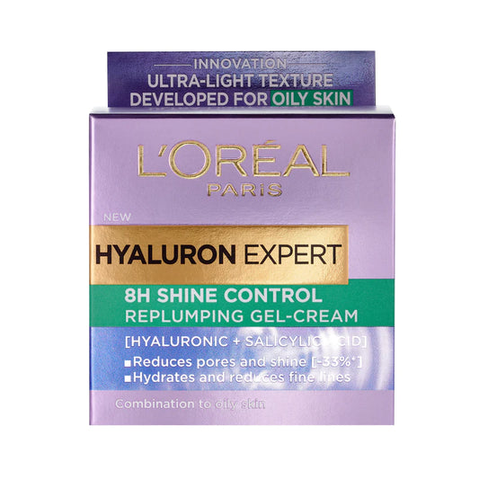 L'Oréal Paris Hyaluron Expert Moisturiser and Anti-Aging 8h Shine Control Replumping Gel -Cream