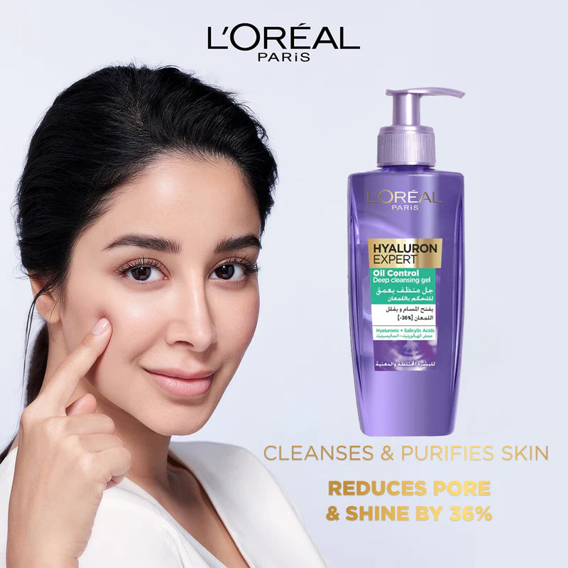 L'Oréal Paris Hyaluron Expert Moisturiser and Anti-Aging Oil Control Deep Cleansing Gel