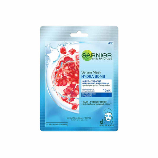Garnier Hydra Bomb Pomegranate Super-Hydrating & Repluming Tissue Mask For Dehydrated Skin