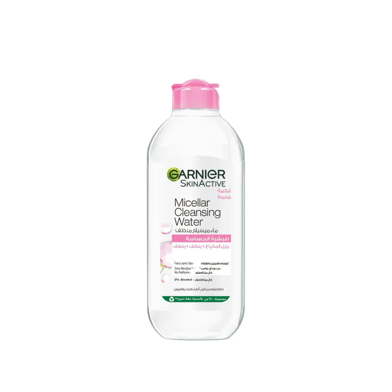 Garnier Micellar Water Facial Cleanser and Makeup Remover Pink for sensitive skin