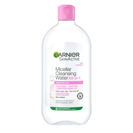 Garnier Micellar Water Facial Cleanser and Makeup Remover Pink for sensitive skin